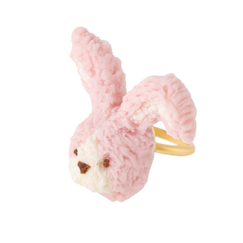 Strawberry Milk Rabbit Cookie's Face Ring【Japan Jewelry】