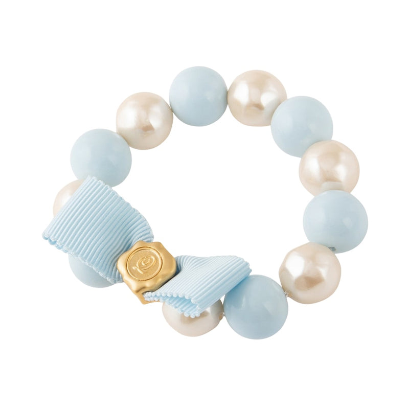 Stripe Candy Pearl Bracelet (Light Blue)【Japan Jewelry】