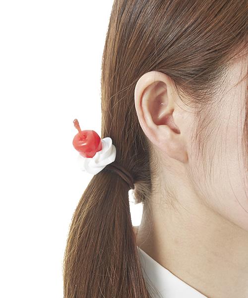 Cherry Whipped Cream Hair Rubber Band【Japan Jewelry】