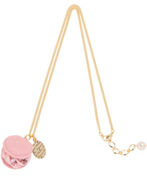 Creamy Strawberry Macaron Necklace【Japan Jewelry】