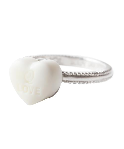 Love Tablet Ring (White)【Japan Jewelry】