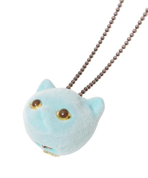 【Online Exclusive】Mint Chocolate Cat Necklace (Light Blue)