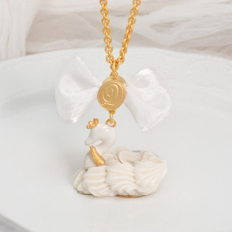 White Swan Cream Cake Necklace【Japan Jewelry】