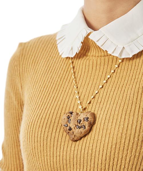 Chocolate Chip Cookie Heart Necklace【Japan Jewelry】