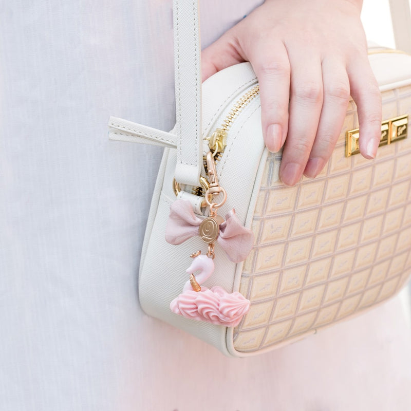 Pink Swan Cream Cake Bag Charm【Japan Jewelry】