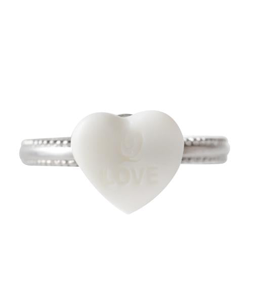 Love Tablet Ring (White)【Japan Jewelry】