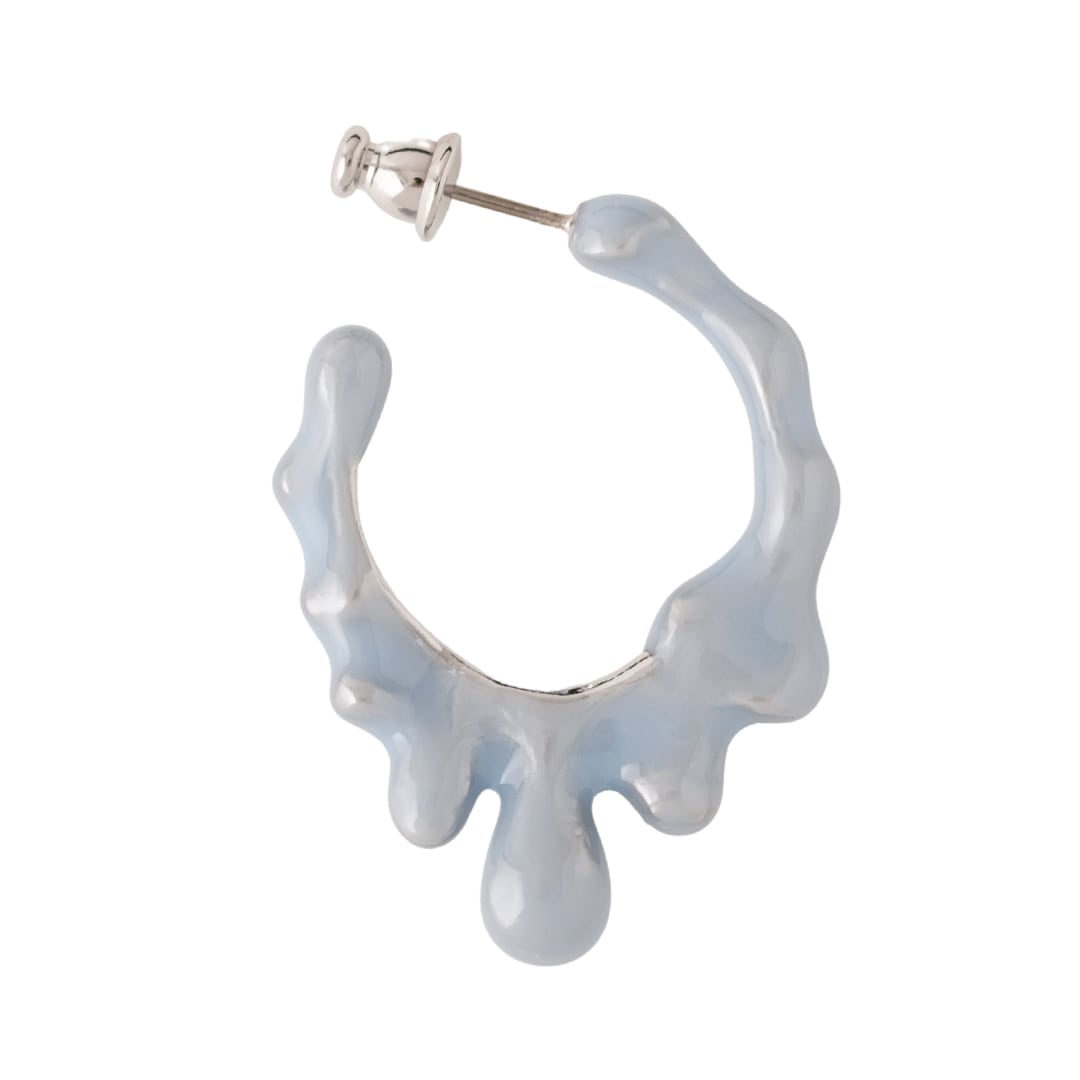 Melty Melt Hoop Earring (Pale Blue / 1 Piece)【Japan Jewelry】