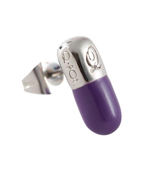 Capsule Pierced Earring (Purple / 1 Piece)【Japan Jewelry】