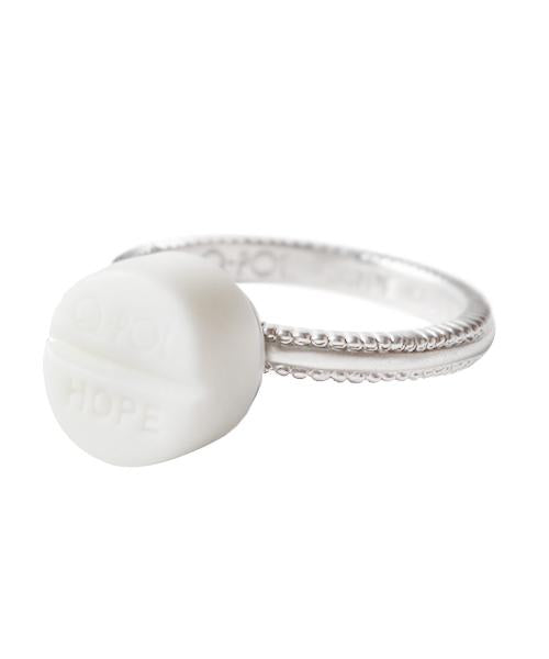 Hope Tablet Ring (White)【Japan Jewelry】