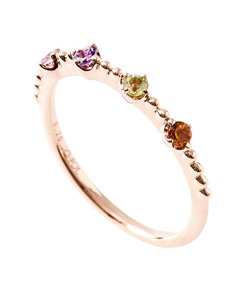 【10K-Pink Gold / Order Jewelry】Sparkling Mix Fruits Ring
