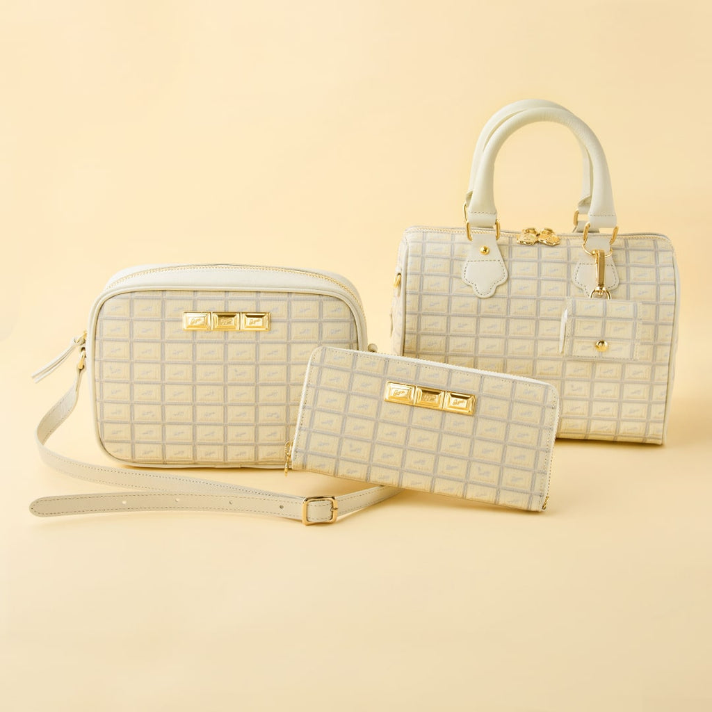 White Chocolate Mini Leather Boston Bag【Japan Jewelry】 – Japan