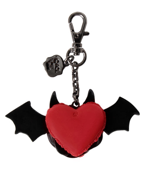 Devil Heart Black Sesame Macaron Bag Charm (Red)【Japan Jewelry】