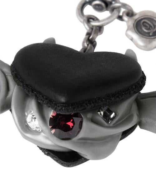 Devil Heart Black Sesame Macaron Bag Charm (Black)【Japan Jewelry】