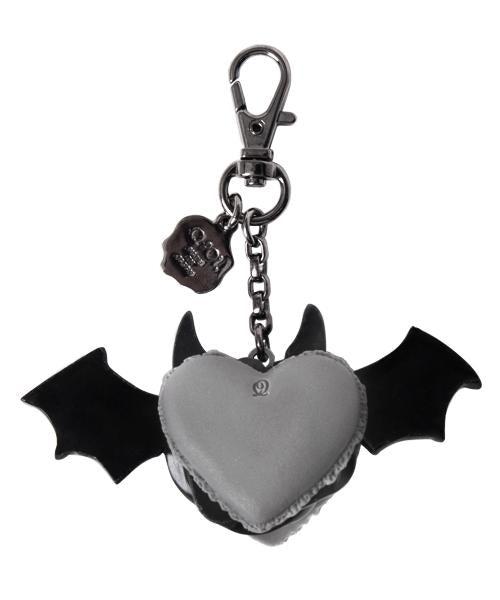 Devil Heart Black Sesame Macaron Bag Charm (Gray)【Japan Jewelry】