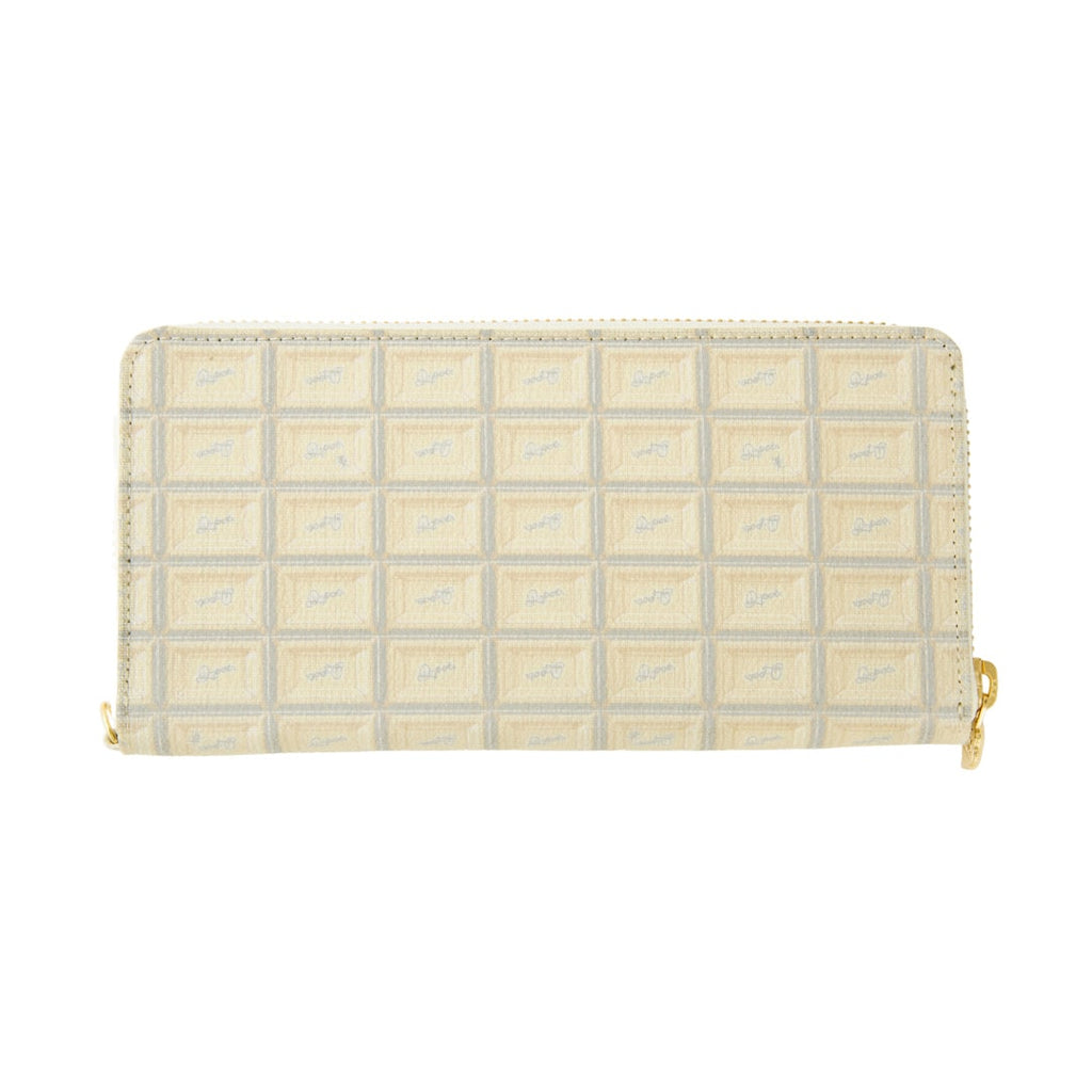 White Chocolate Zip Around Leather Long Wallet【Japan Jewelry