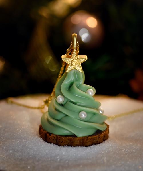 Christmas Tree Cupcake Necklace【Japan Jewelry】