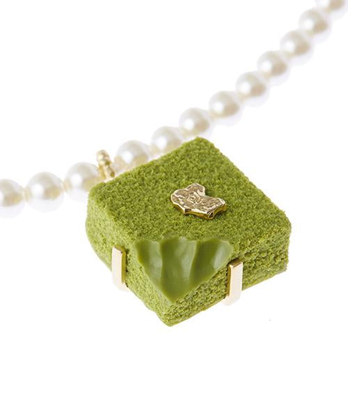 Matcha Luxe Chocolat Pearl Necklace【Japan Jewelry】