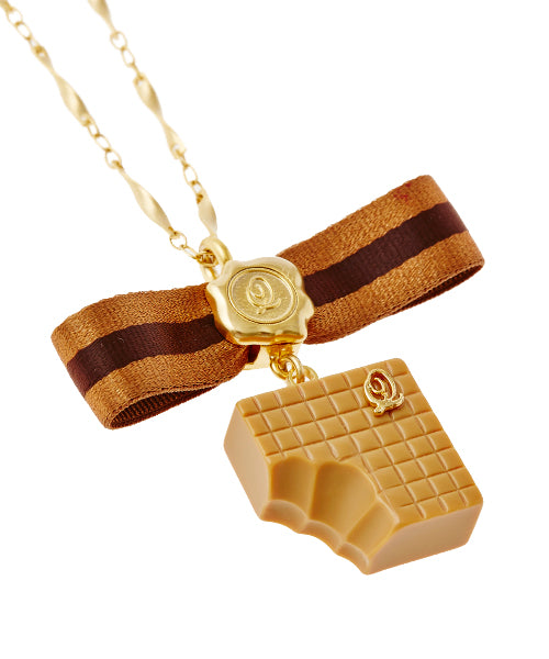Caramel Ribbon Necklace【Japan Jewelry】