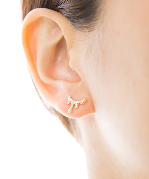 【10K Yellow Gold】Petit Melt Pierced Earring (1 Piece)