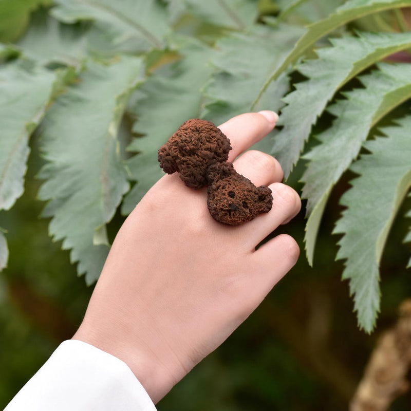 Teddy Bear's Tail Chocolate Cookie Ring【Japan Jewelry】