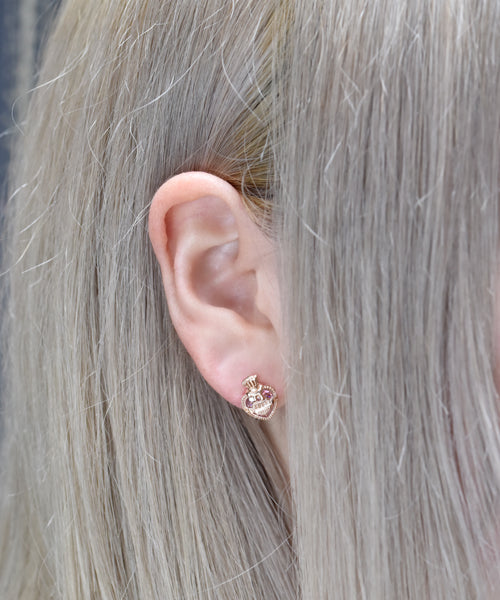 【Harry Potter × Q-pot. collaboration / 10K-Pink Gold】Love Potion Pierced Earring (1 Piece)【Japan Jewelry】