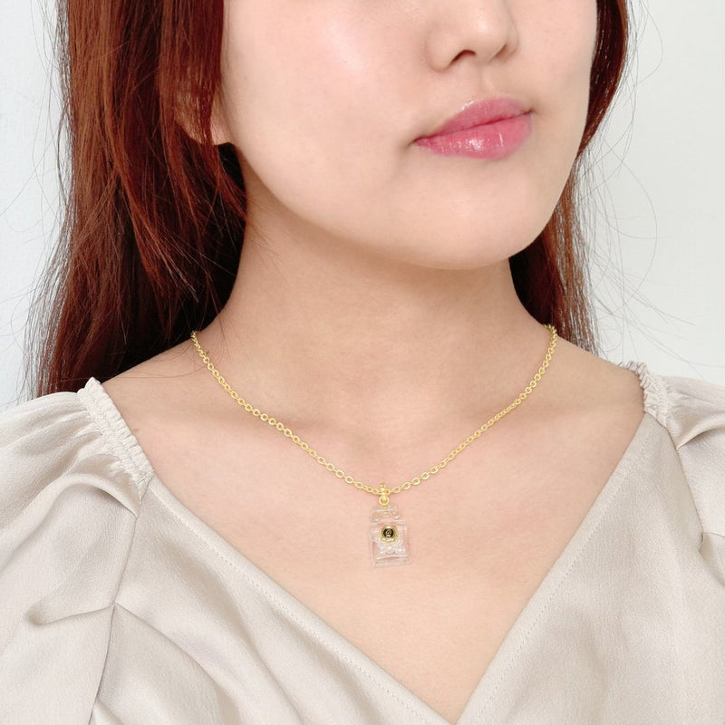 Tiny Pearl Perfume Bottle Necklace【Japan Jewelry】