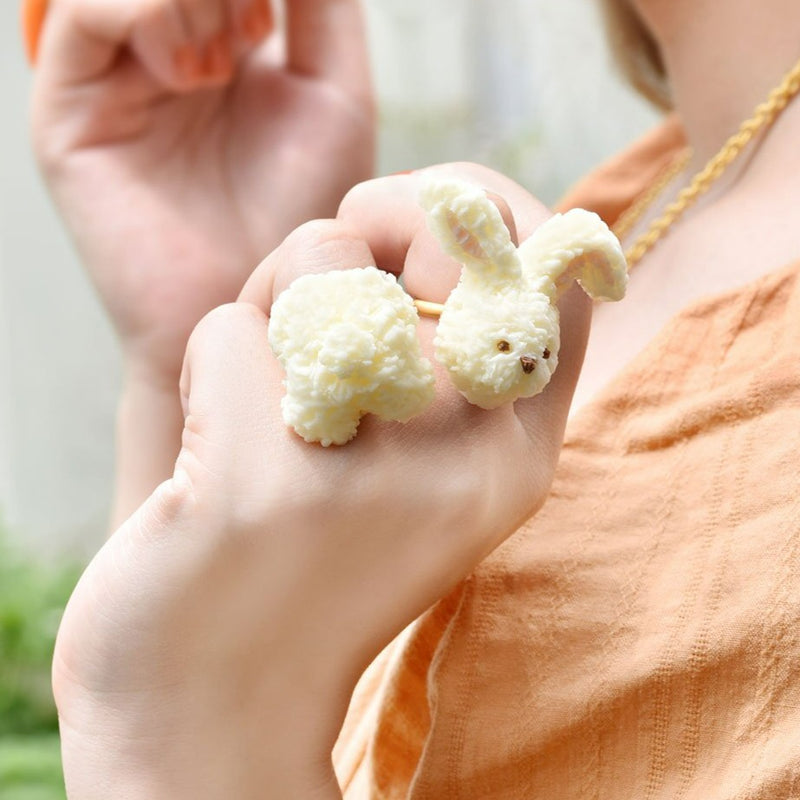 Milk Rabbit Cookie's Face Ring【Japan Jewelry】