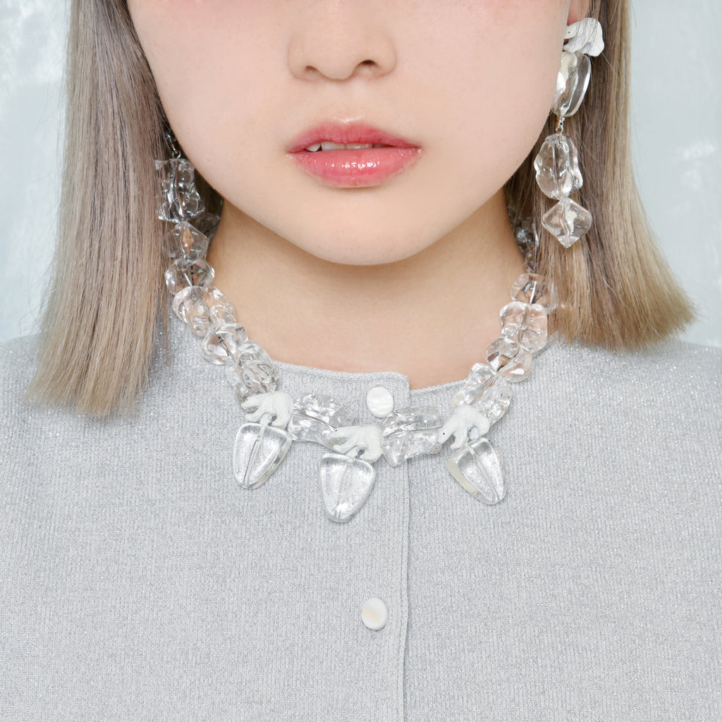 Melting Iceberg & Polar Bears Necklace【Japan Jewelry】