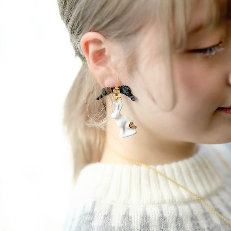 Rabbit Feve Pierced Earring (1 Piece)【Japan Jewelry】