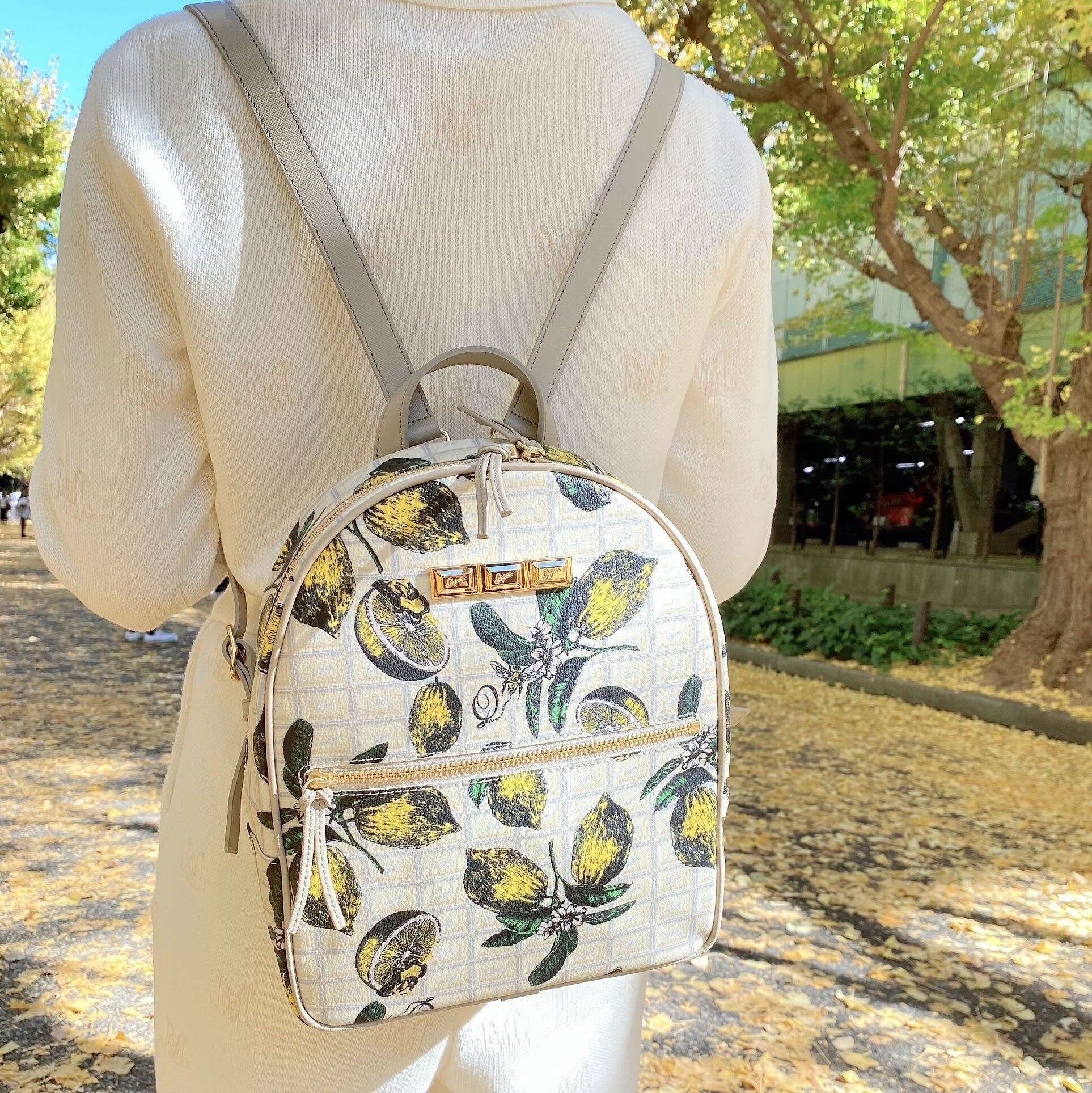 White Chocolate × Honey Lemon Small Backpack【Japan Jewelry】
