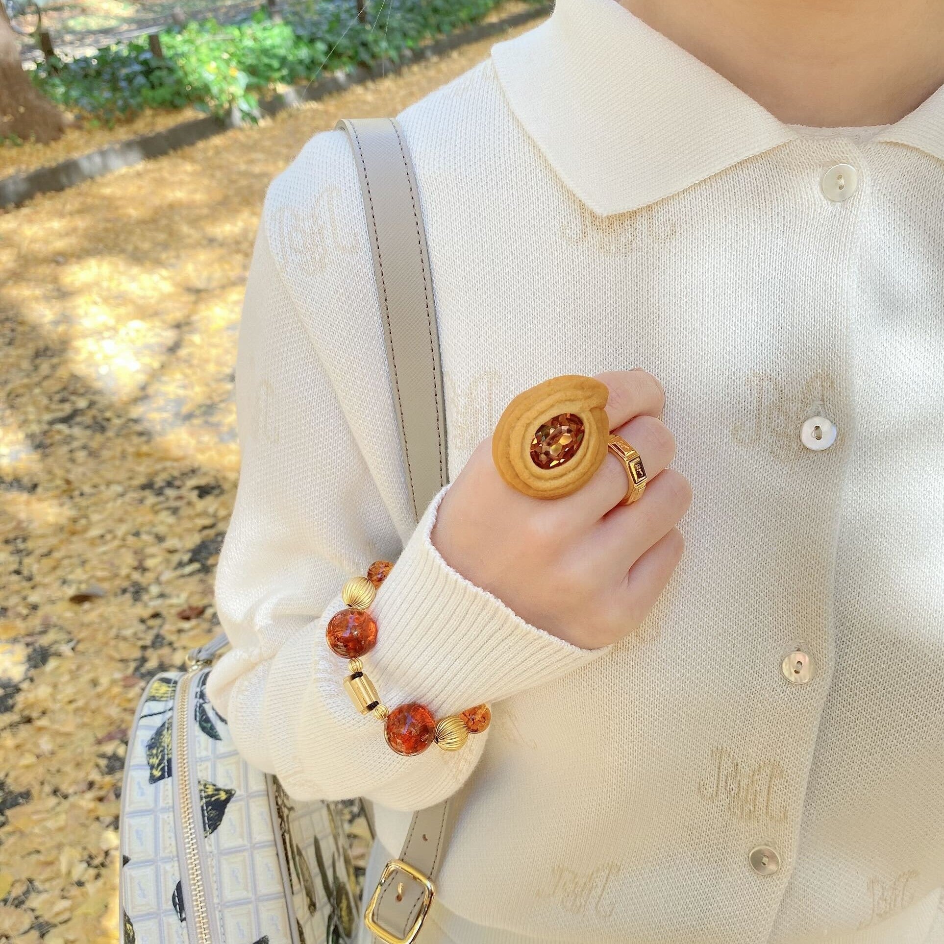 Chocolate Tablet Ring (Gold)【Japan Jewelry】