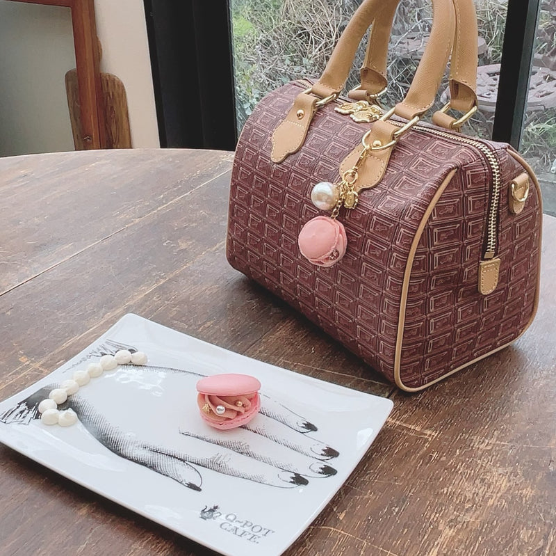 Creamy Strawberry Macaron Bag Charm【Japan Jewelry】