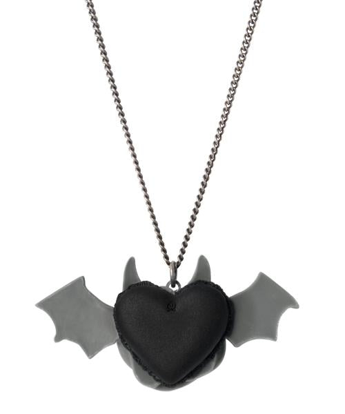 Devil Heart Black Sesame Macaron Necklace (Black)【Japan Jewelry】