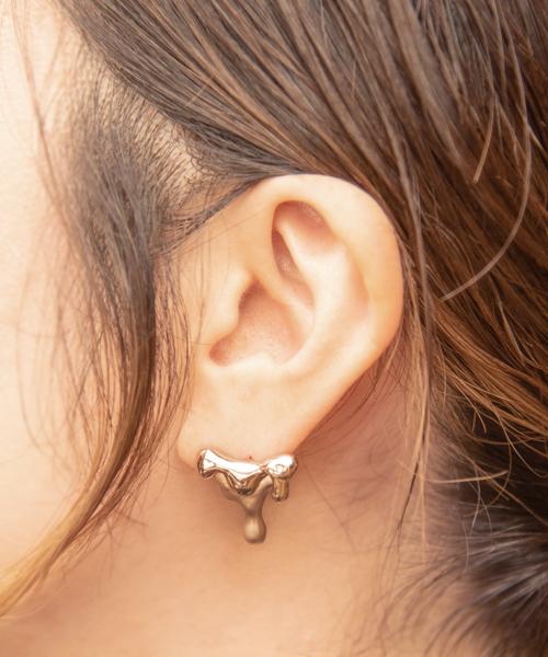 Melty Melt Pierced Earring (Pink Gold / 1 Piece)【Japan Jewelry】