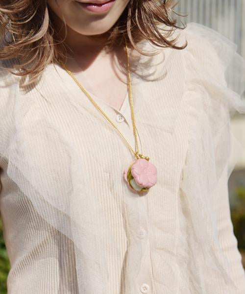 SAKURA Monaka Necklace (Green)【Japan Jewelry】 – Japan Jewelry Brand Q ...