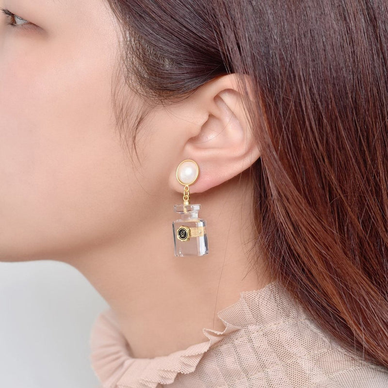 Tiny Perfume Bottle Pierced Earring (1 Piece)【Japan Jewelry】