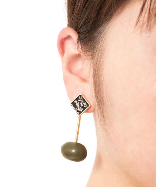 Olives Pintxos Clip-On Earrings (Pair)【Japan Jewelry】