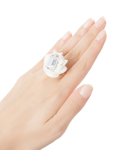 Jewel Whipped Cream Ring (White)【Japan Jewelry】