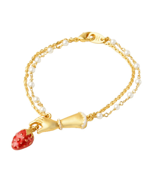 Sneak Strawberry Pearl Bracelet【Japan Jewelry】