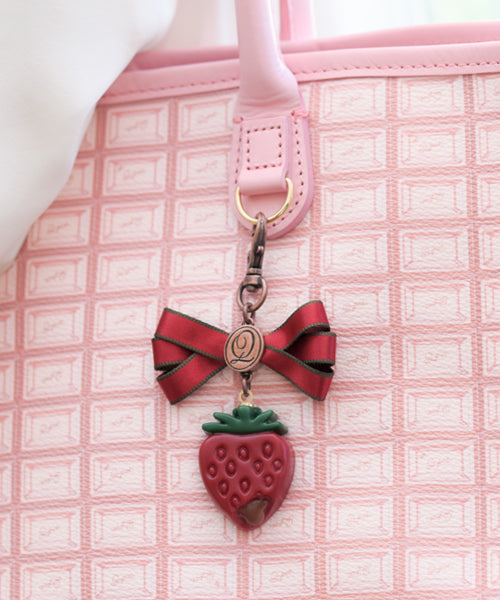 Strawberry Ganache Ribbon Bag Charm (Red)【Japan Jewelry】