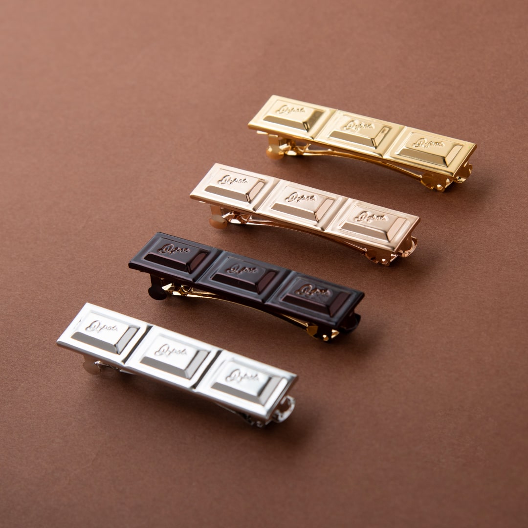 Chocolate Tablet Barrette (Pink Gold)【Japan Jewelry】
