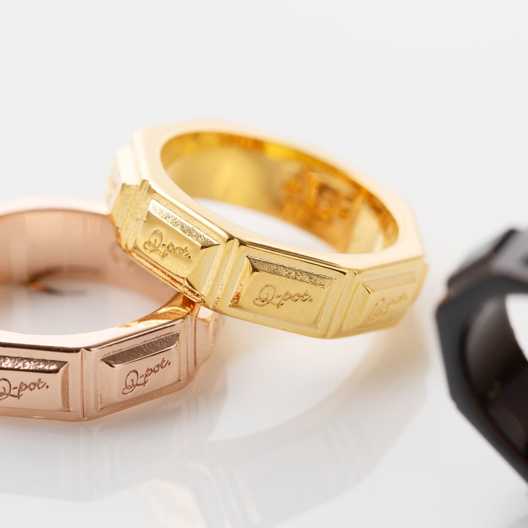 Chocolate Tablet Ring (Gold)【Japan Jewelry】