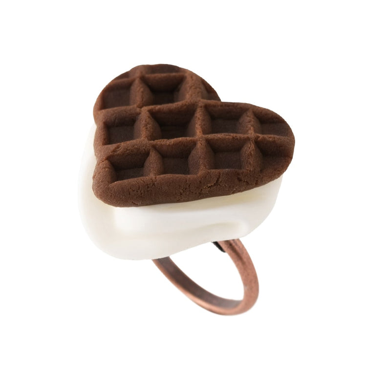 Chocolate Waffle Ring【Japan Jewelry】