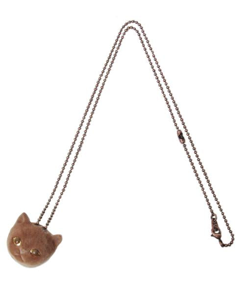 Chocolate Cat Necklace (Brown)【Japan Jewelry】