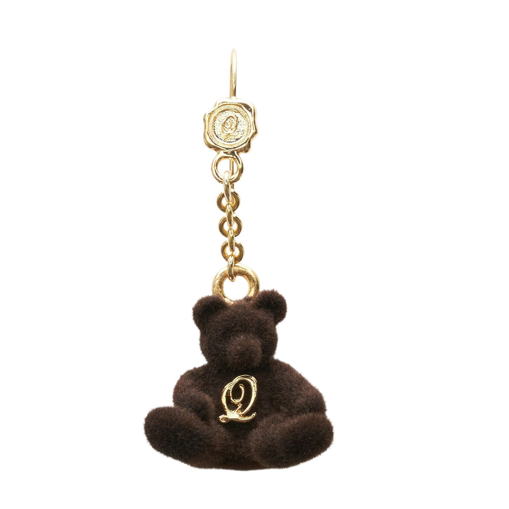 Flocky Brown Bear Pierced Earring (1 Piece)【Japan Jewelry】