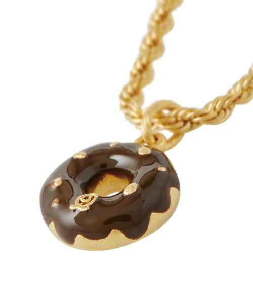 Chocolate Nuts Doughnuts Necklace (Brown)【Japan Jewelry】