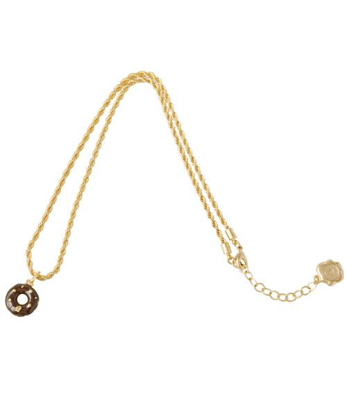 Chocolate Nuts Doughnut Necklace (Brown)【Japan Jewelry】