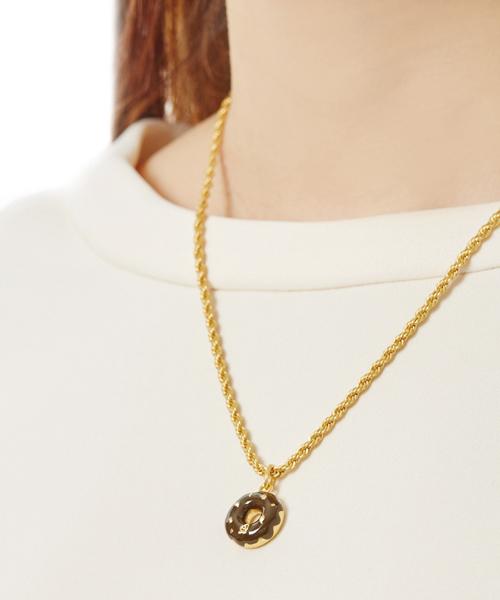 Chocolate Nuts Doughnut Necklace (Brown)【Japan Jewelry】