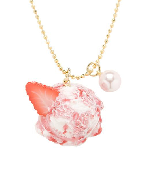 Strawberry Yogurt Ice Cream Necklace【Japan Jewelry】