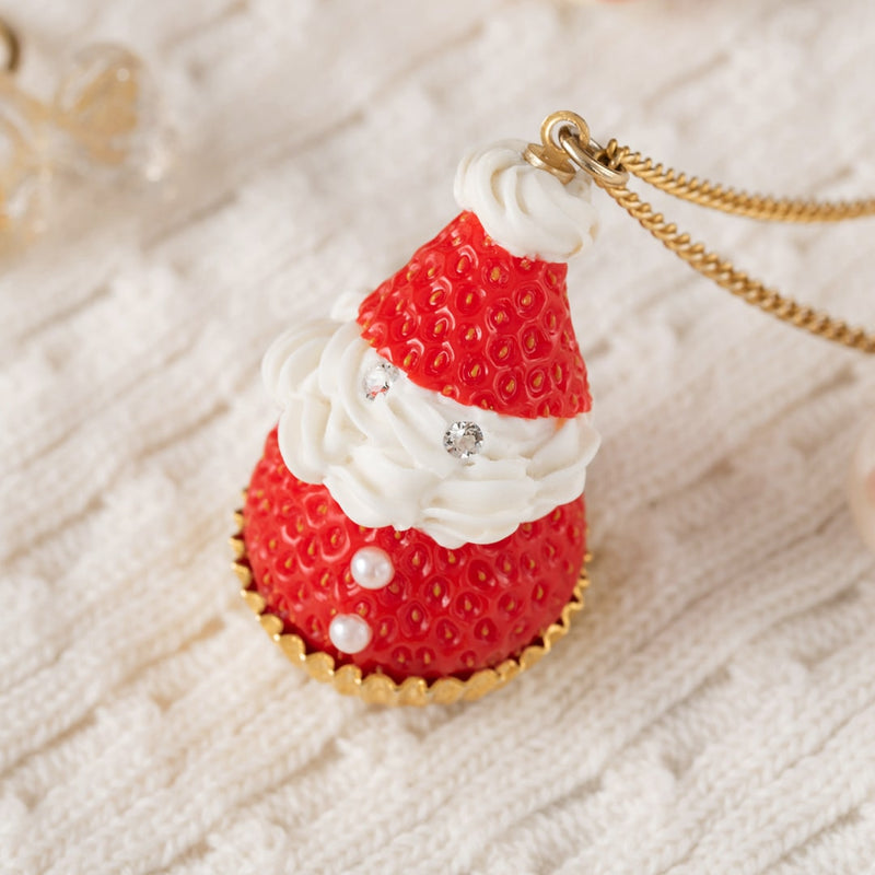 Strawberry Santa Claus Necklace【Japan Jewelry】